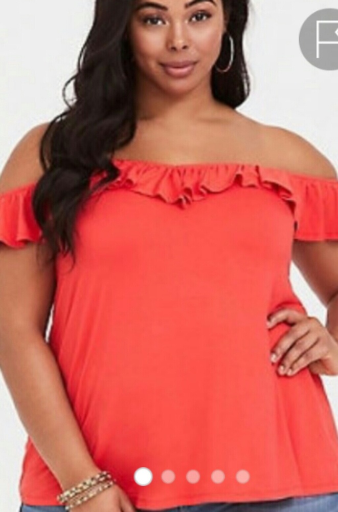 Torrid orange ruffle tank / shirt